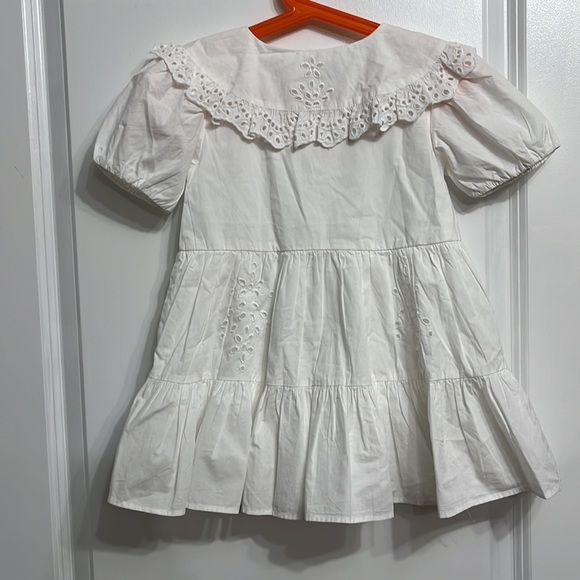 New!Zara Kids Embroidered Poplin Dress - Picture 11 of 12